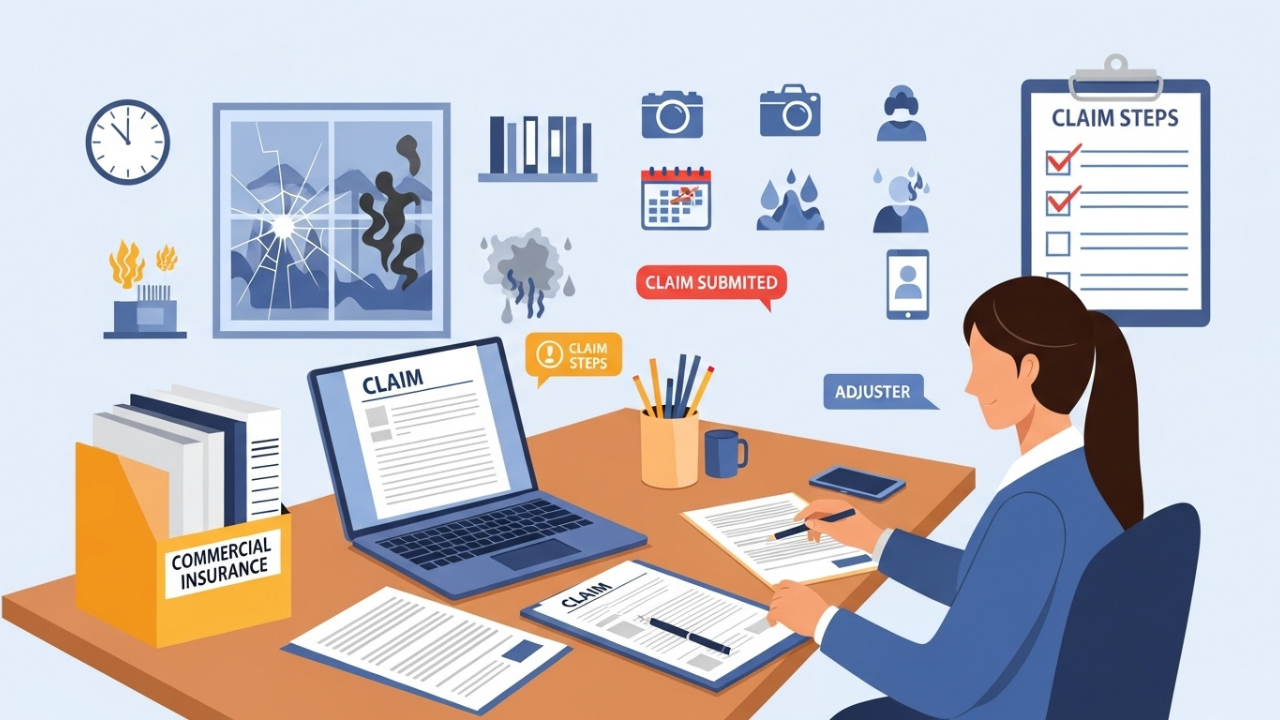 How to file a commercial insurance claim?