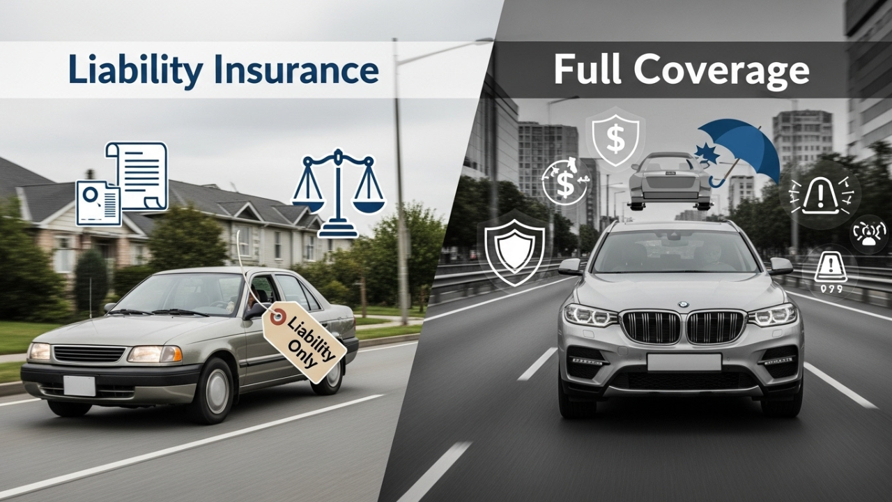 Difference between liability and full coverage
